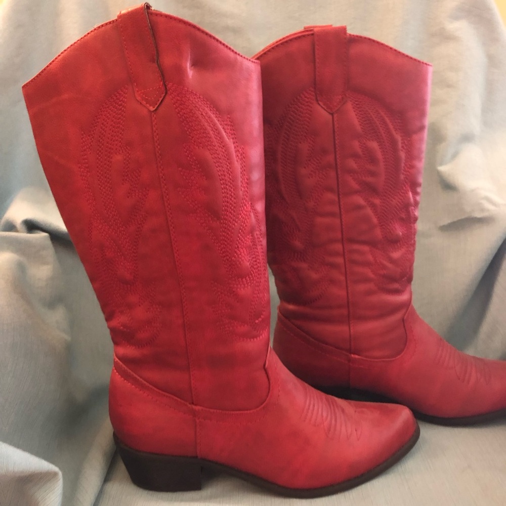 Pierre Dumas-Super Fun Red Cowgirl Boots